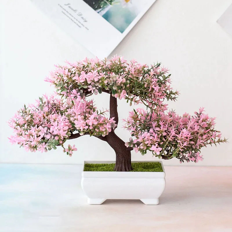 Bonsai Garden Table - Plantas artificiales bonsái, plantas falsas, flores,