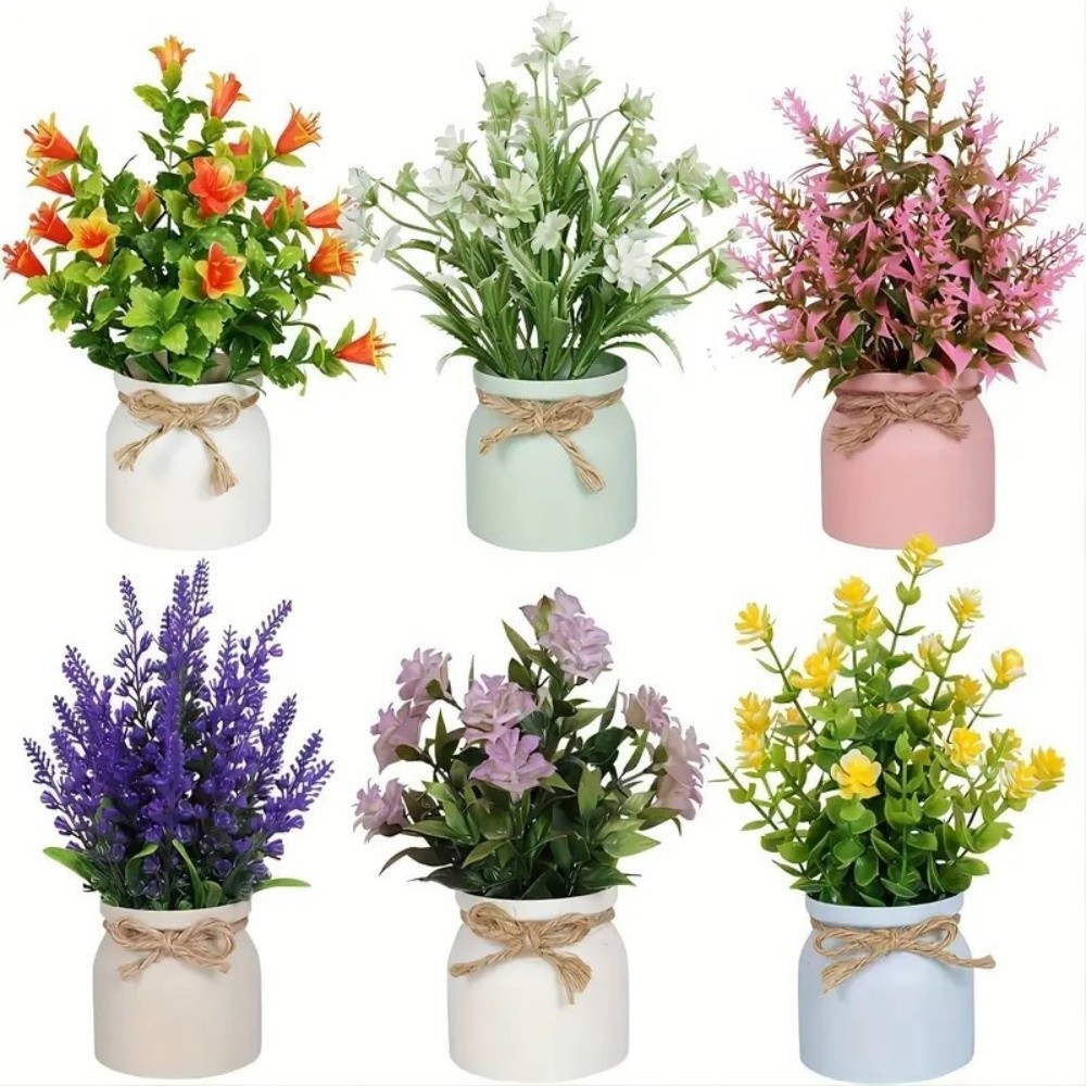Nuevas flores falsas en maceta - Bonsai Garden Table reseña y precio