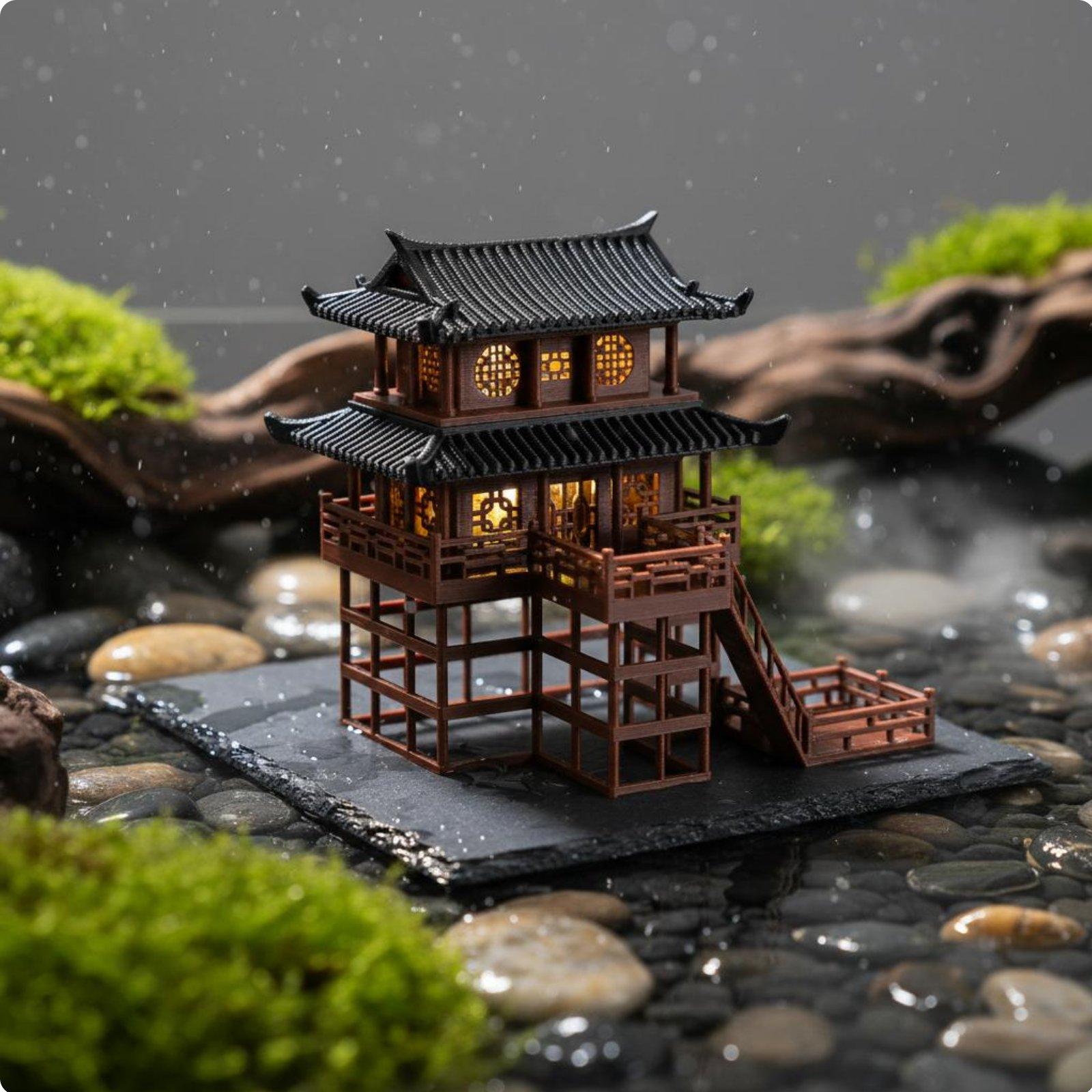 Miniatura de Pagoda de Plástic - Bonsai Gardener reseña y precio